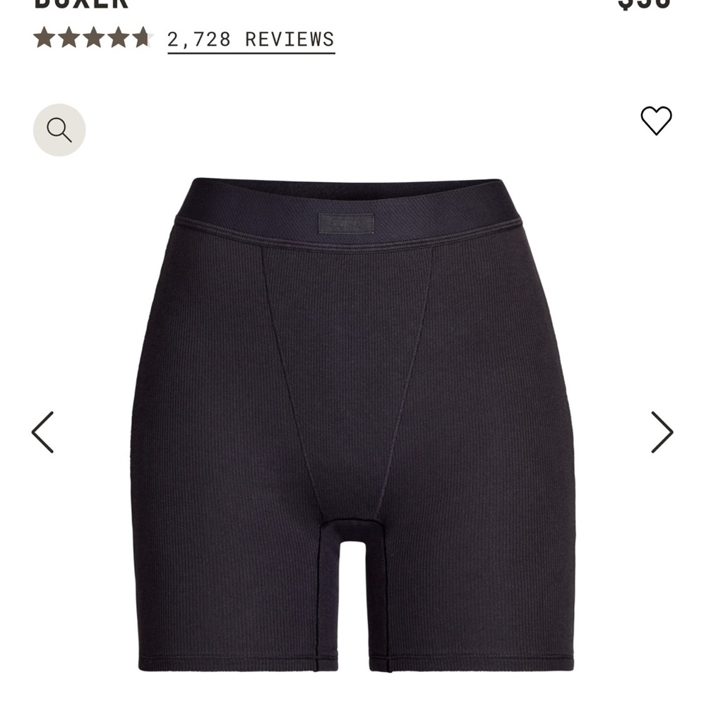 SKIMS Black Boxer Shorts